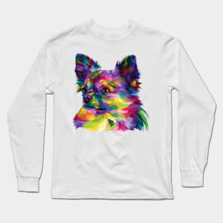 Rainbow Dog Chihuahua Long Sleeve T-Shirt